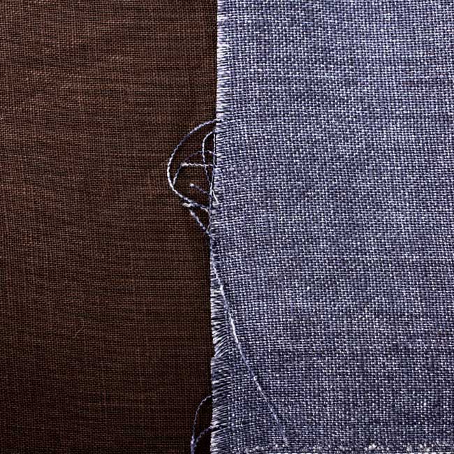 Linen fabric sample