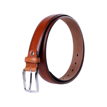 Klassisk cognac læderbælte