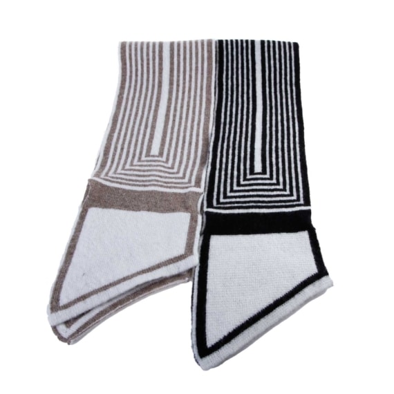 Striped cashmere scarf