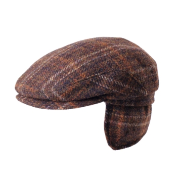 Agilo tweed flatcap m. øreklapper